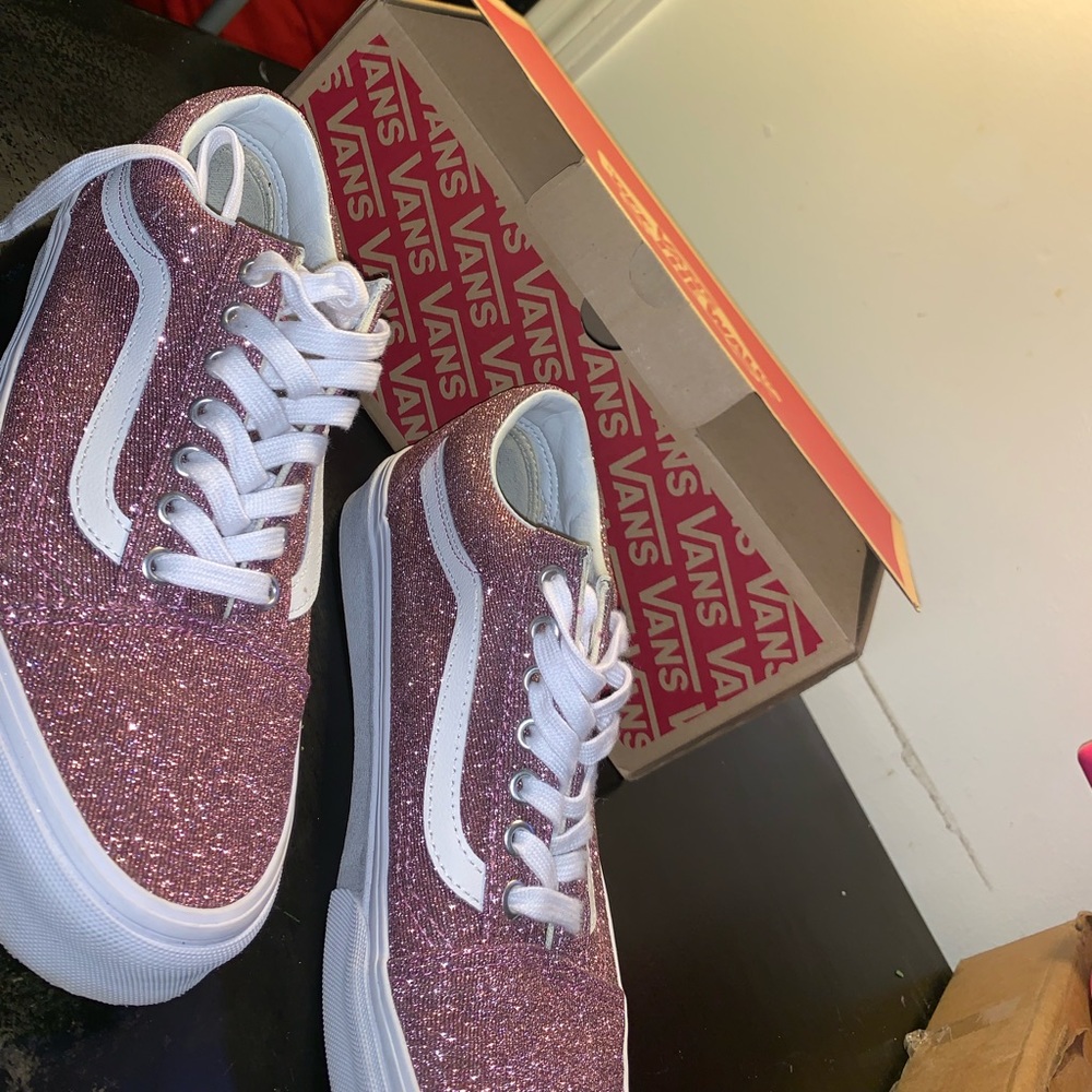 Old skool glitter pink/tru whit